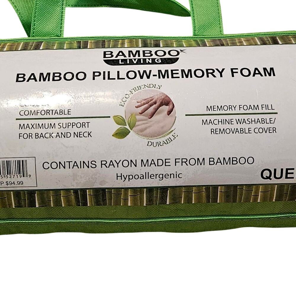 Bamboo living memory foam pillow